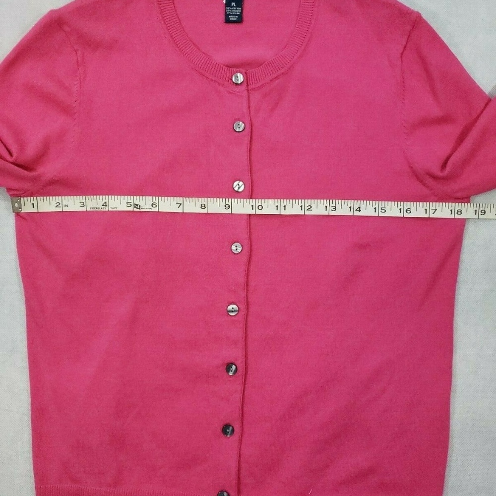 NWT Karen Scott Petite Large Cardigan Pink - Picture 3 of 8
